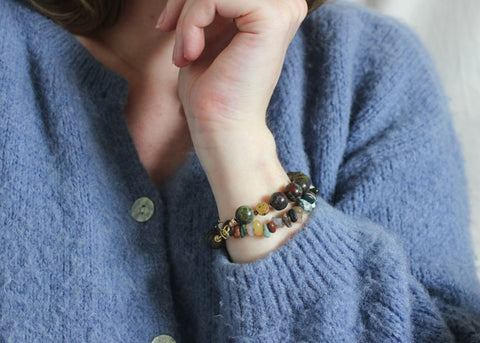 Indiase agaat armband 'Bobbie'