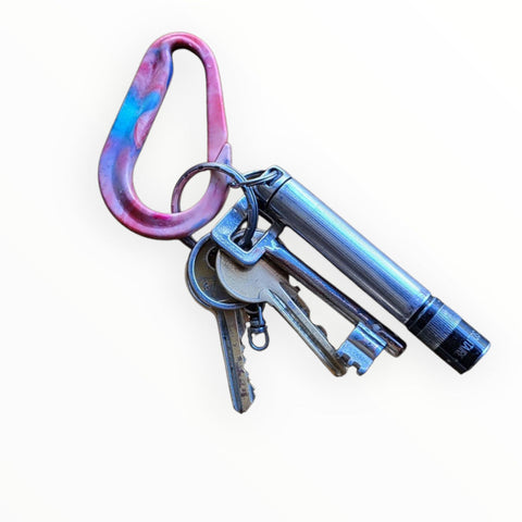 karabijnhaak duurzaam gerecycled plastic met sleutelbos