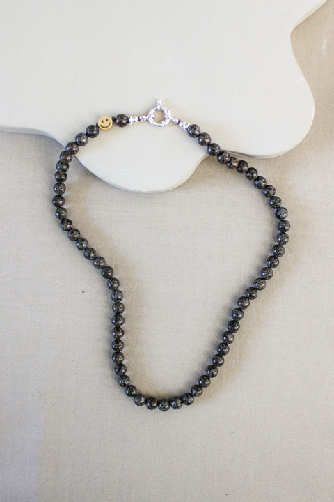 'Mabel' Koffieboonjaspis Ketting