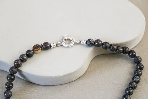 'Mabel' Koffieboonjaspis Ketting