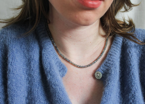 Labradoriet ketting 'Flore'
