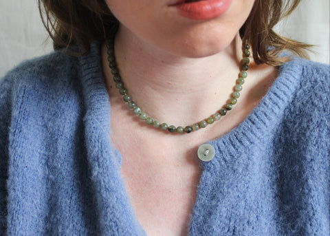 Labradoriet ketting 'Inès'