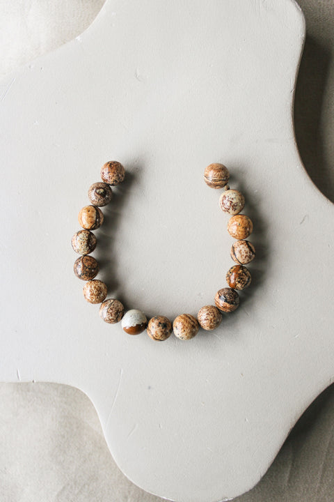 'Celia' Landschapsjaspis Armband