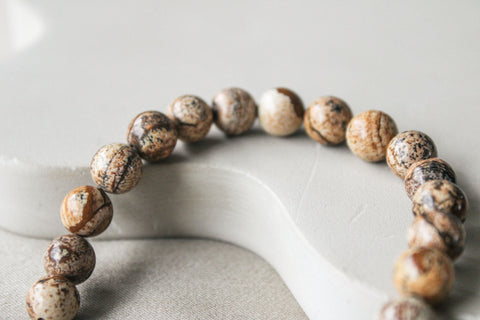 'Celia' Landschapsjaspis Armband