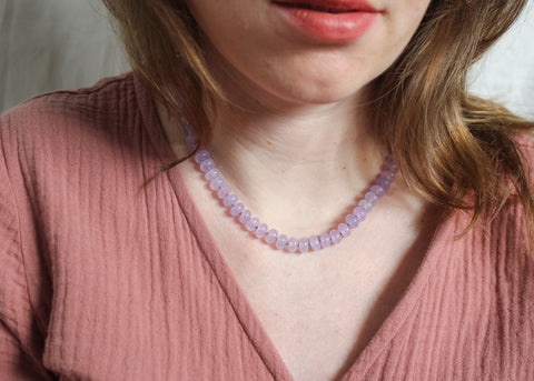 Chalcedoon ketting 'Lea'