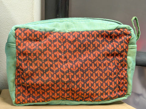 Large colourful upcycled sari box pouches