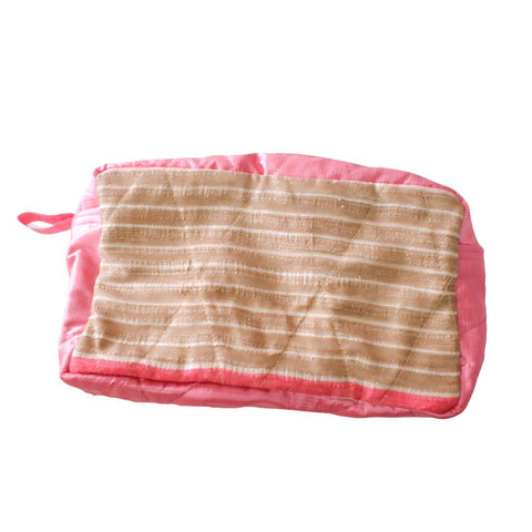 Large colourful upcycled sari box pouches