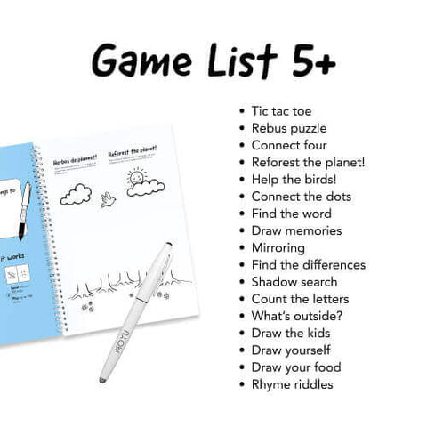 List of erasable games for 5 to 8 year olds
