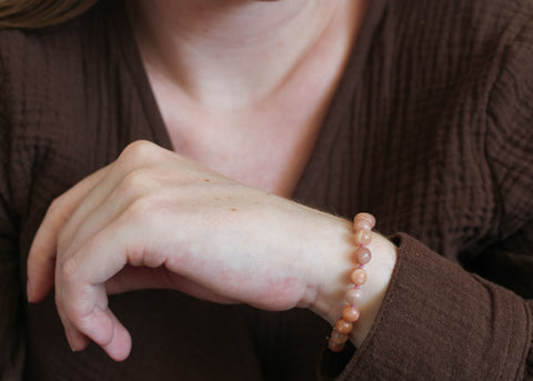 Maansteen armband 'Inès'