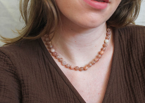 Maansteen ketting 'Stella'