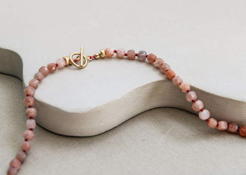 Maansteen ketting 'Rosha'