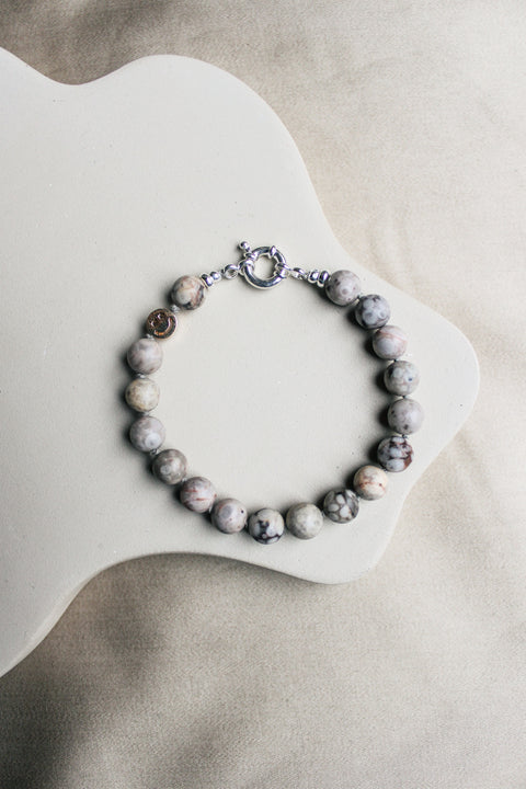 Duurzame maifan mineraal armband, handgemaakte sieraden