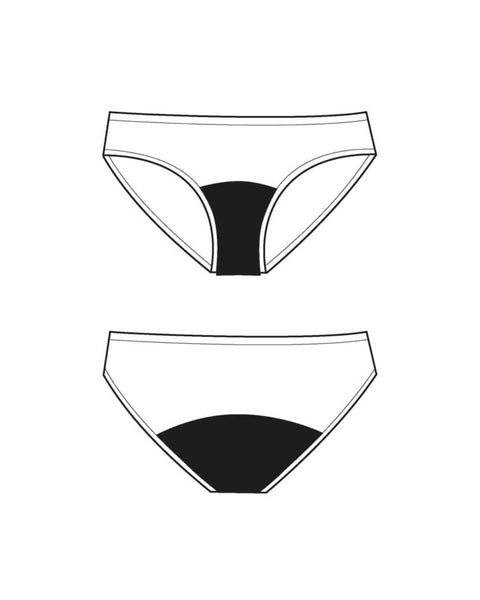 menstruatie bikini undie gemaakt van bamboe voor meiden in het groen