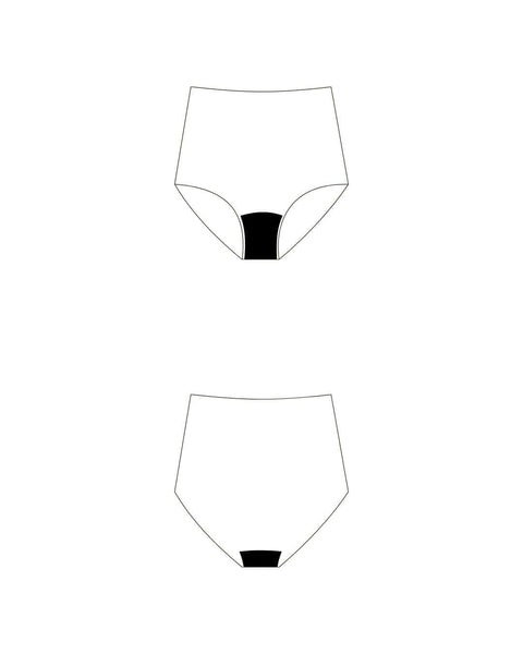 Corrective high-waist hip hugger | medium-heavy - 2 to 3 tampons | outlet