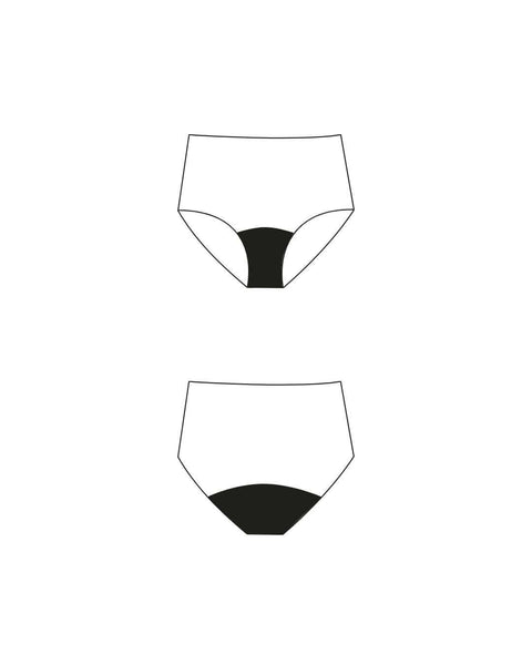 high-waist hiphugger | medium-heavy - 2 to 3 tampons