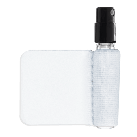 MOYU mini spray bottle in white holder