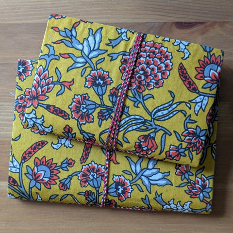 Eco Friendly Cotton Fabric Journals (5 x 7 in), Fair Trade Stationery Ethically Handmade in India