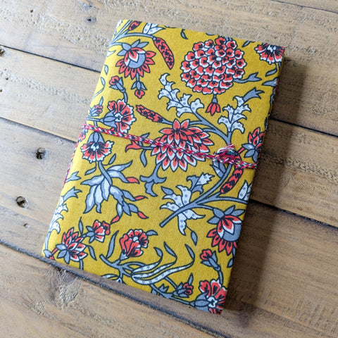 Eco Friendly Cotton Fabric Pocket Journals (4 x 6 in), Fair Trade Stationery Ethically Handmade in India