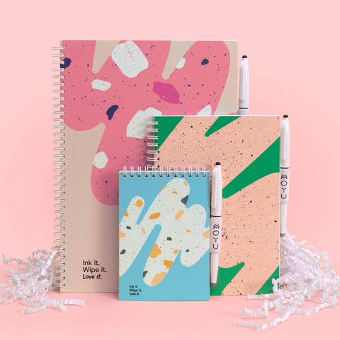 Erasable Notebook A5 - Flamingo Desert