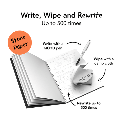 Erasable Notebook A5 - Stone Paper Warrior
