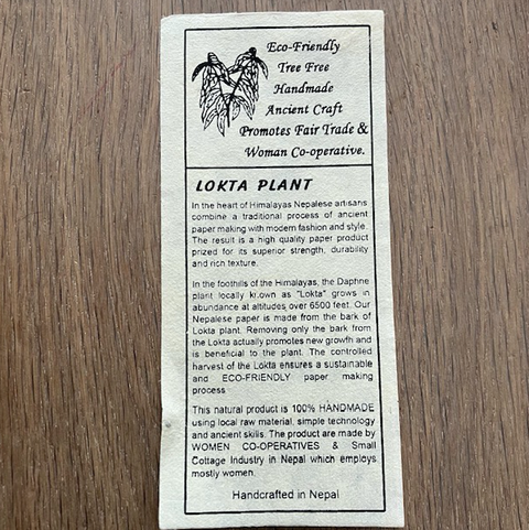 Luna-Leena notitieboek A5 ster - goud - eco papier - handgemaakt in Nepal