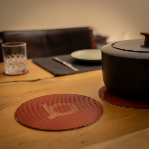 Upcycled Panonderzetters van Brandslang | set van 3