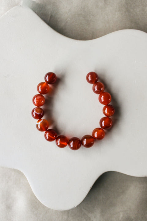 'Julie' Oranje Agaat Armband