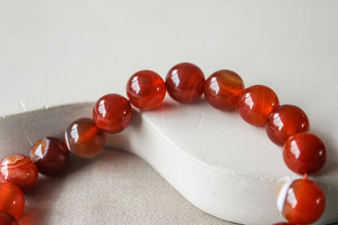 'Julie' Oranje Agaat Armband