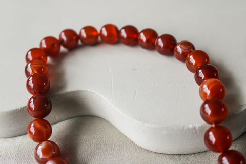 'Julie' Oranje Agaat Ketting