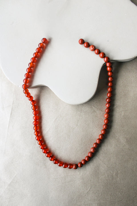 'Mabel' Rode Jaspis en Agaat Ketting