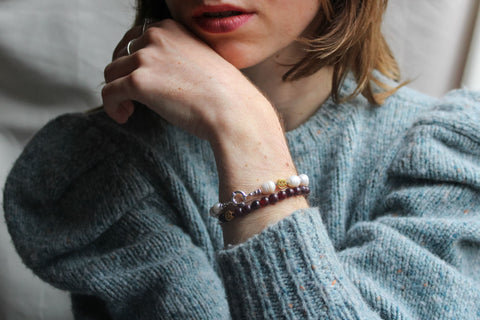 'Mabel' Granaat Armband