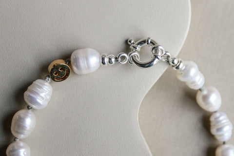 Parel ketting Ines met zilveren sluiting