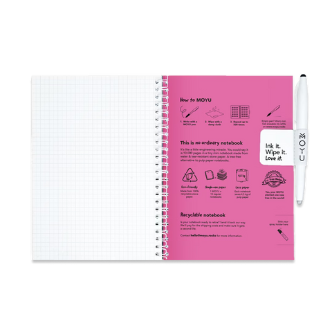 Erasable Notebook A5 - Passion Pink