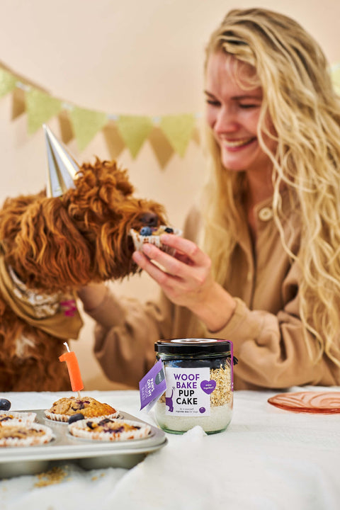 DIY Hondenkoekjes Bakmix |WoofBake | Pupcake BIO | Doos met 8 stuks
