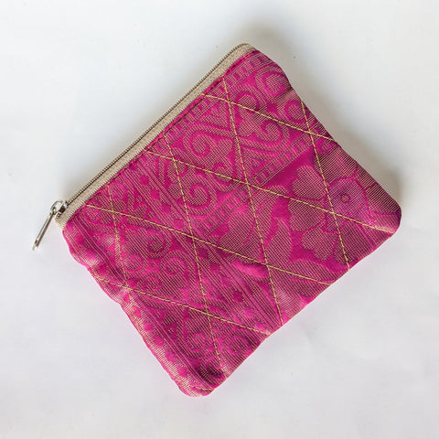 Upcycled Sari Coin Purses: Fair Trade Colourful Quilted Pouches