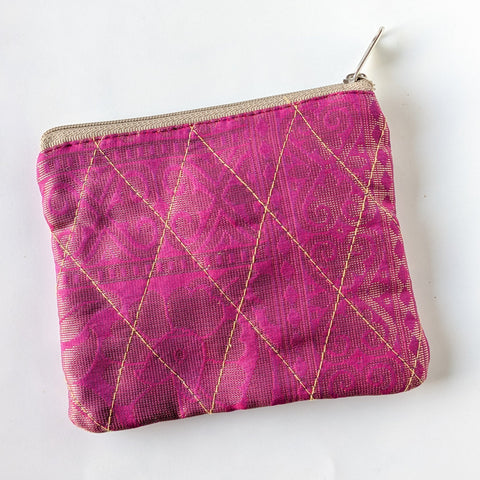 Upcycled Sari Coin Purses: Fair Trade Colourful Quilted Pouches