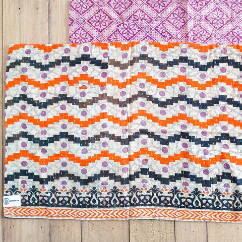 Sari placemats, handmade, set of 2, table mats, reversible