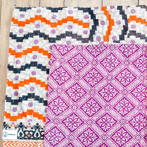 Sari placemats, handmade, set of 2, table mats, reversible