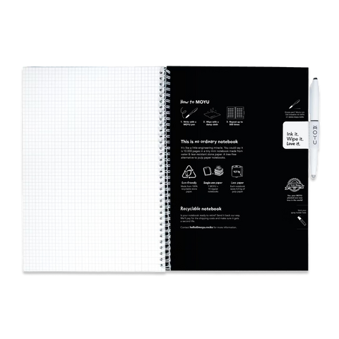 Erasable Notebook A4 - Pitch Black