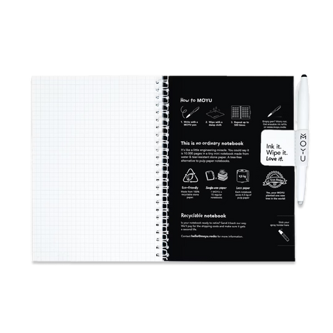 Erasable Notebook A5 - Pitch Black