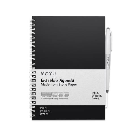 Erasable Agenda A5 - Pitch Black