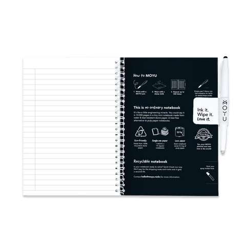 Erasable Agenda A5 - Pitch Black