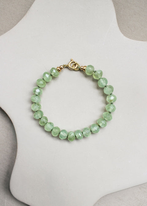 Prehniet armband 'Caro'