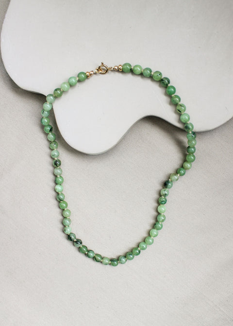 Prehniet ketting 'Inès'