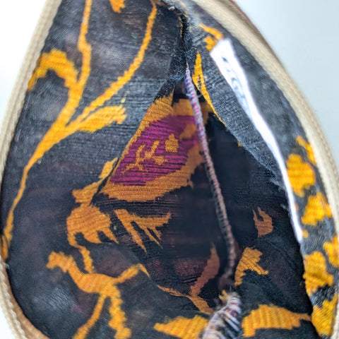 Indian Kalamkari Cotton Coin Purses with Upcycled Sari Lining