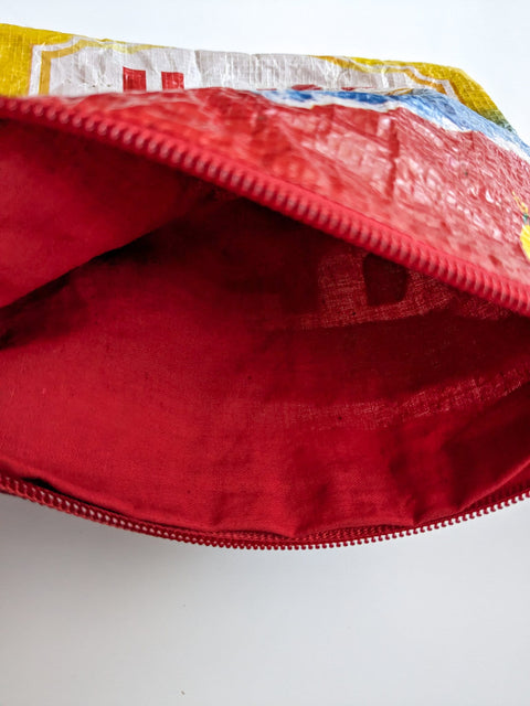 Recycled rice bag pouch, fair trade - Shakti.ism | शक्तिवाद