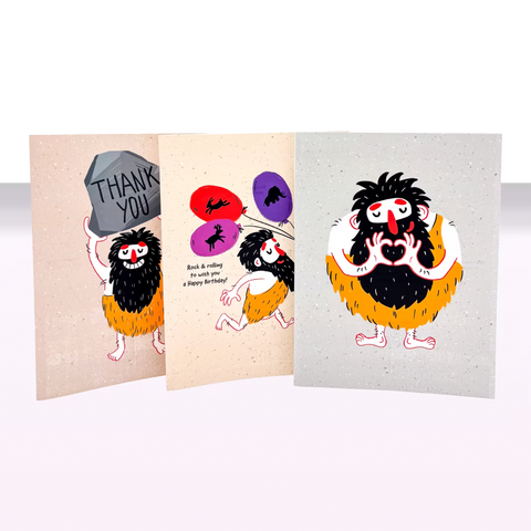 Caveman – Reusable Happy Birthday Card