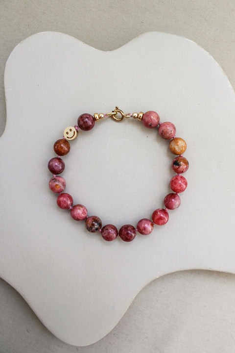 Rhodocrosiet armband 'Emma'