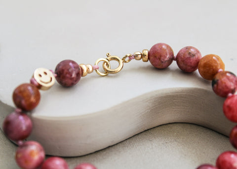 Rhodocrosiet armband 'Emma'