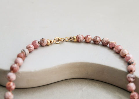 Rhodocrosiet ketting 'Anne'